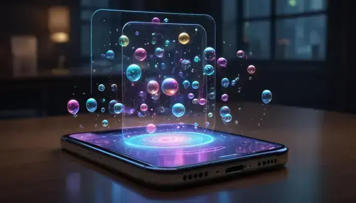 Mensajes con efectos holográficos
